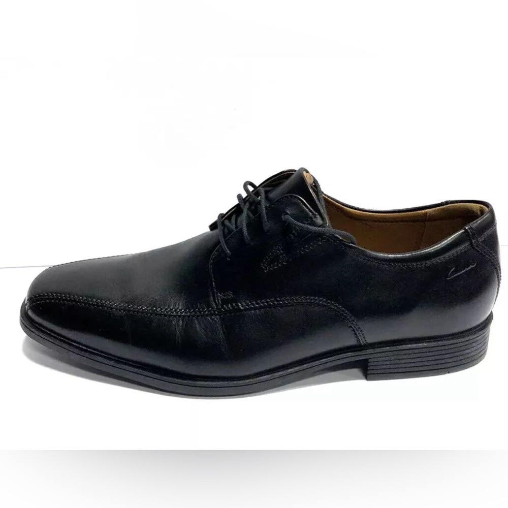 Clarks Mens Whiddon Pace Oxford Black Leather Size US10 M EU43